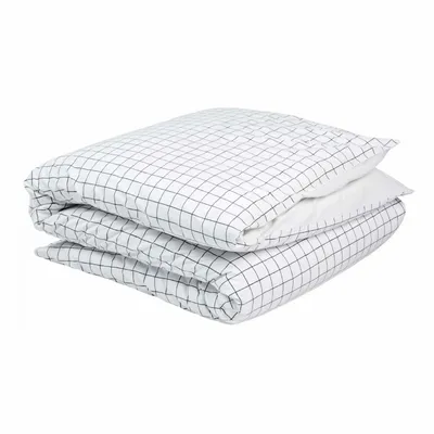 Bed linens - Oscar duvet cover Milk 200 X 140 - LA CERISE SUR LE GATEAU