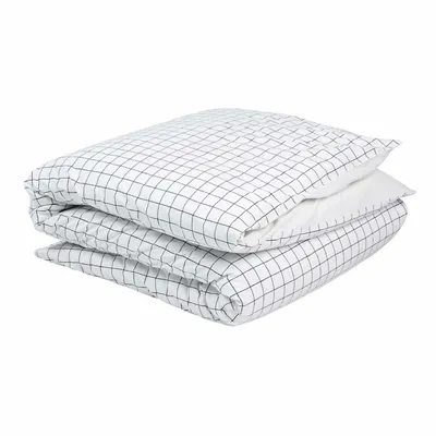 Bed linens - Oscar duvet cover Milk 220 X 240 - LA CERISE SUR LE GATEAU