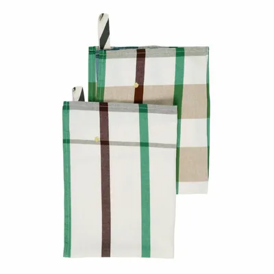 Torchons - Lot de 2 torchons Archie Gazon 70 x 50 - LA CERISE SUR LE GATEAU