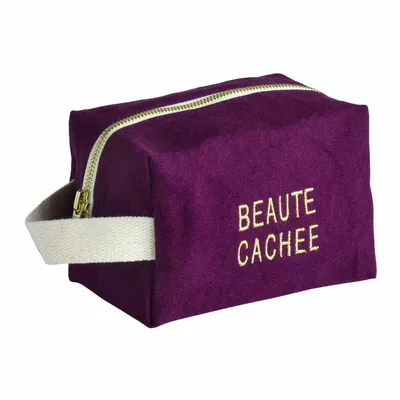 Clutches - Cube pouch Beauté Violet S 15,5 X 10 X 10 - LA CERISE SUR LE GATEAU