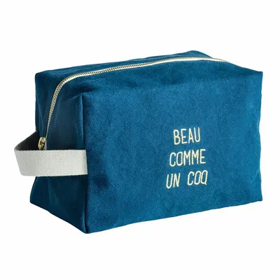 Clutches - Cube pouch Beau orage Bleu L 22 X 14 X 10,5 - LA CERISE SUR LE GATEAU