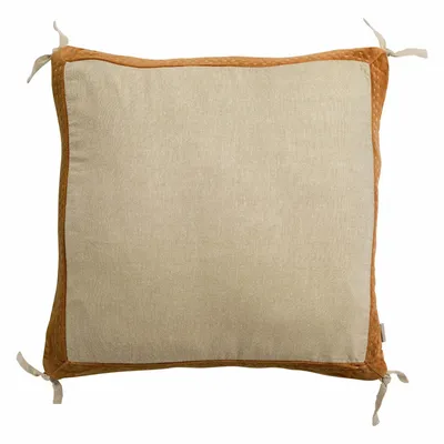 Cushions - Elise Chambray Cushion Rouille 45 X 45 - MAISON VIVARAISE - SDE VIVARAISE WINKLER