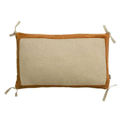 Cushions - Elise Chambray Cushion Rouille 30 X 50 - MAISON VIVARAISE - SDE VIVARAISE WINKLER