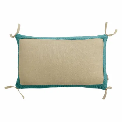 Coussins - Coussin Elise Chambray Vert de gris 30 x 50 - MAISON VIVARAISE - SDE VIVARAISE WINKLER