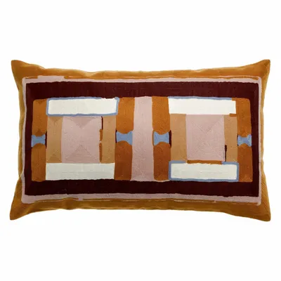 Coussins - Coussin brodé Taho Cuivre 40 x 65 - MAISON VIVARAISE - SDE VIVARAISE WINKLER