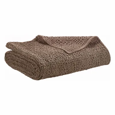 Bed linens - Tana Throw Café 240 X 260 - MAISON VIVARAISE - SDE VIVARAISE WINKLER