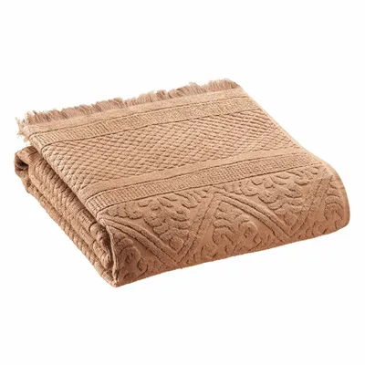 Bath towels - Zoé Bath Towel Noisette 70 X 140 - MAISON VIVARAISE - SDE VIVARAISE WINKLER