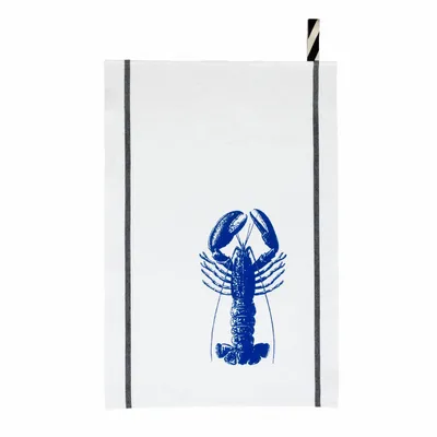 Dish towels - Tea towel Homard Blanc/Bleu 50 X 70 - LA CERISE SUR LE GATEAU