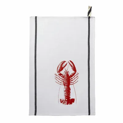 Dish towels - Tea towel Homard Blanc/Rouge 50 X 70 - LA CERISE SUR LE GATEAU
