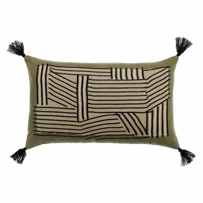 Coussins - Coussin brodé Kori Cèdre 30 x 50 - MAISON VIVARAISE - SDE VIVARAISE WINKLER