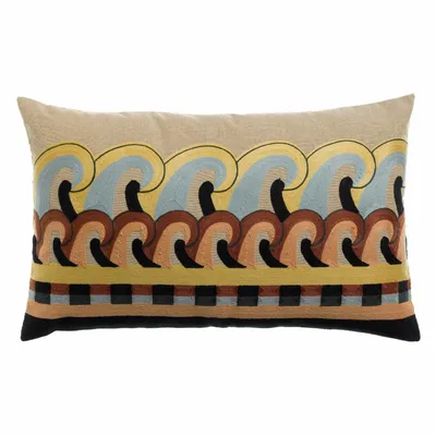 Cushions - Embroidered Cushion Adria Multico 40 X 65 - MAISON VIVARAISE - SDE VIVARAISE WINKLER