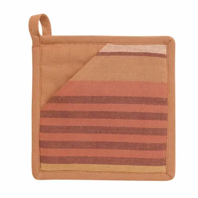 Potholders - Recycled 2-in-1 Pot Holder Yuna Terracotta 20 X 20 - MAISON VIVARAISE - SDE VIVARAISE WINKLER