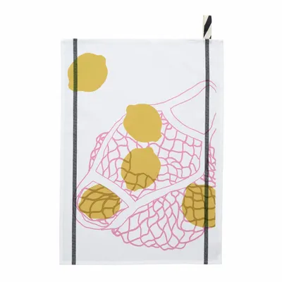 Torchons - Torchon filet Citron Jaune Blanc 50 x 70 - LA CERISE SUR LE GATEAU