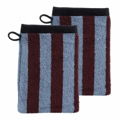 Other bath linens - Set of 2 wash mitts Charly Myrtille 15 X 21 - LA CERISE SUR LE GATEAU