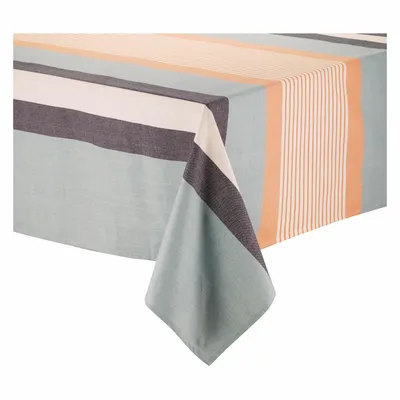 Nappes - Nappe recyclée Yuna enduite Azur 170 x 250 - MAISON VIVARAISE - SDE VIVARAISE WINKLER