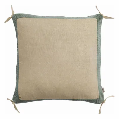 Coussins - Coussin Elise Chambray Verveine 45 x 45 - MAISON VIVARAISE - SDE VIVARAISE WINKLER