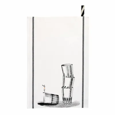 Dish towels - Tea towel Victor Blanc 50 X 70 - LA CERISE SUR LE GATEAU
