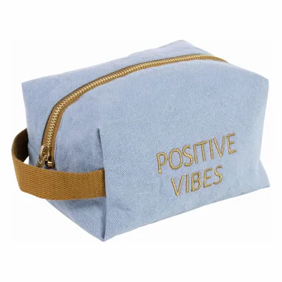 Pochettes - Trousse cube Positive Vibe Bluetiful S 10 x 16 x 10 - LA CERISE SUR LE GATEAU