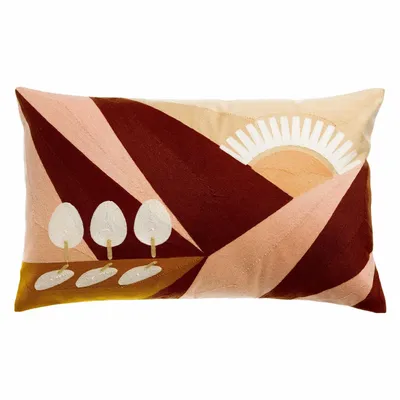 Coussins - Coussin brodé Eol Naturel 40 x 65 - MAISON VIVARAISE - SDE VIVARAISE WINKLER
