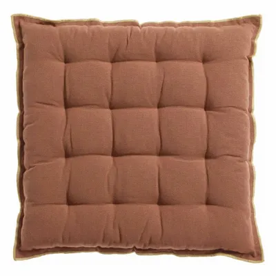Linge de table textile - Galette de chaise Grace recyclée Cuivre 40 x 40 x 3 - MAISON VIVARAISE - SDE VIVARAISE WINKLER