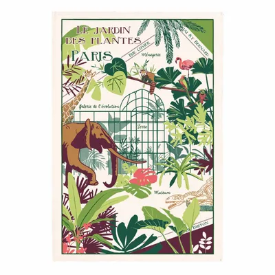 Torchons - Torchon Jardin Des Plantes Ecru 48 x 72 - MAISON VIVARAISE - SDE VIVARAISE WINKLER