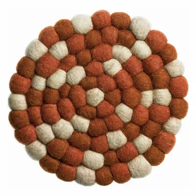 Table mat - Recycled Trivet Brian Naturel rooibos Diamètre 20 - MAISON VIVARAISE - SDE VIVARAISE WINKLER