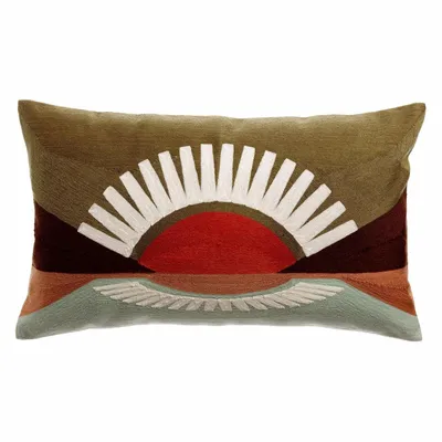 Coussins - Coussin brodé Eol Mineral 30 x 50 - MAISON VIVARAISE - SDE VIVARAISE WINKLER