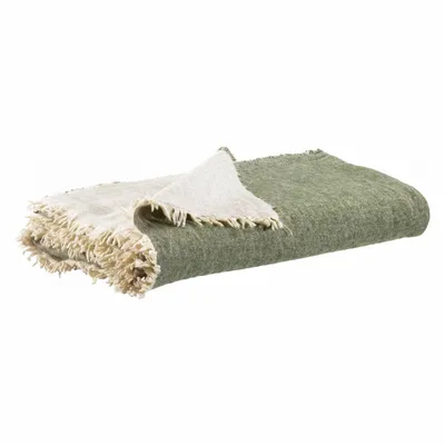 Plaids - Plaid recyclé Bruna Kaki 130 x 180 - MAISON VIVARAISE - SDE VIVARAISE WINKLER