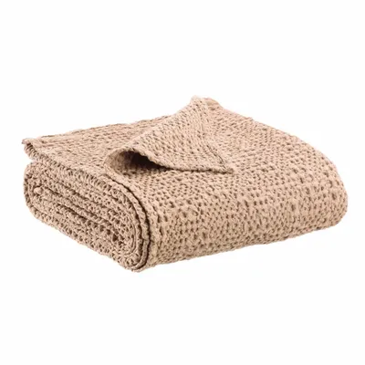 Linge de lit - Jeté de lit Tana Muscade 180 x 260 - MAISON VIVARAISE - SDE VIVARAISE WINKLER