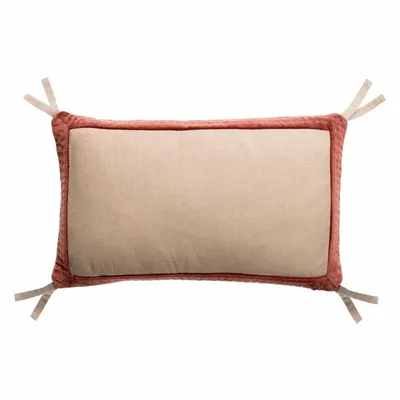 Coussins - Coussin Elise chambray Tabac 30 x 50 - MAISON VIVARAISE - SDE VIVARAISE WINKLER