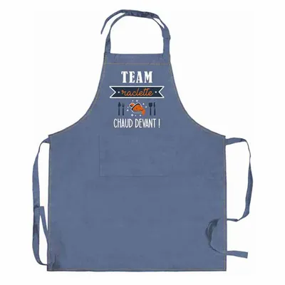 Tabliers de cuisine - Tablier de cuisine Team Raclette Jeans 72 x 90 - MAISON VIVARAISE - SDE VIVARAISE WINKLER