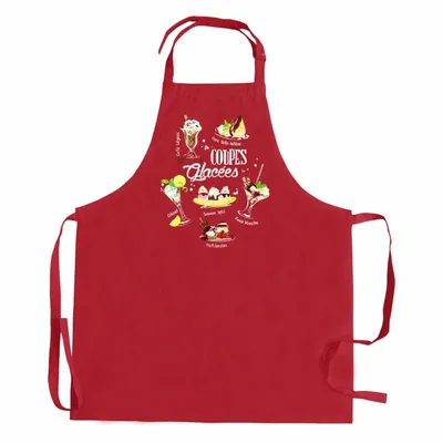 Aprons - Coupes glacées Kitchen Apron Rouge 72 X 90 - MAISON VIVARAISE - SDE VIVARAISE WINKLER