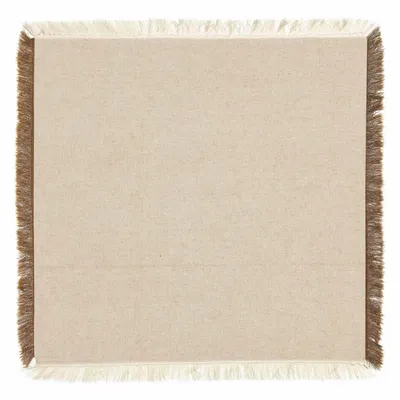 Napkins - Recycled Napkin Kalea Naturel/Tabac 45 X 45 - MAISON VIVARAISE - SDE VIVARAISE WINKLER