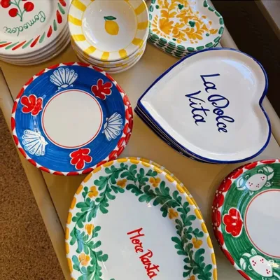 Assiettes au quotidien - Assiette coeur La Dolce Vita - SOLESINO
