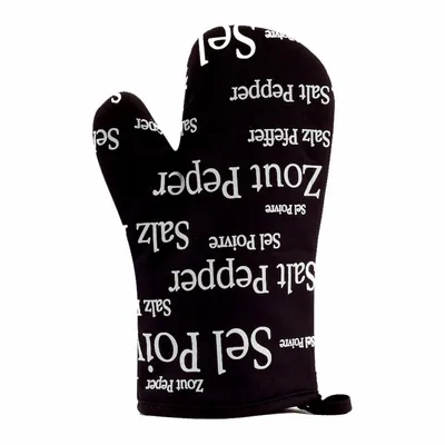 Potholders - Sel & Poivre Oven Mitt Noir 18 X 28 - MAISON VIVARAISE - SDE VIVARAISE WINKLER