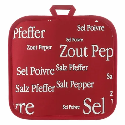 Potholders - Sel & Poivre Pot Holder Rouge 20 X 20 - MAISON VIVARAISE - SDE VIVARAISE WINKLER
