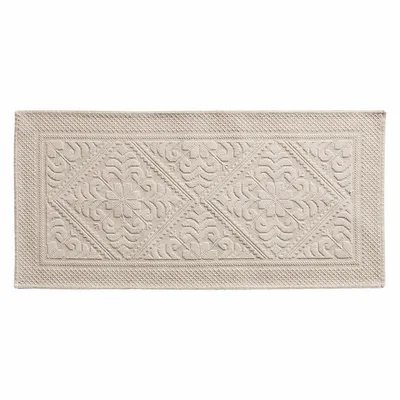 Other bath linens - Enzo Bath Mat Ciment 54 X 110 - MAISON VIVARAISE - SDE VIVARAISE WINKLER