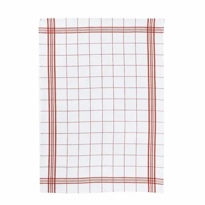 Dish towels - Carreaux Tea Towel Rouge 50 X 70 - MAISON VIVARAISE - SDE VIVARAISE WINKLER