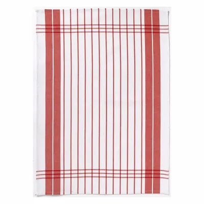 Dish towels - Petites Rayures Tea Towel Rouge 50 X 70 - MAISON VIVARAISE - SDE VIVARAISE WINKLER