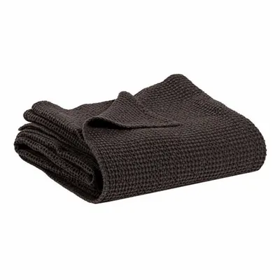 Linge de lit - Jeté de lit Maïa carbone 240 x 260 - MAISON VIVARAISE - SDE VIVARAISE WINKLER