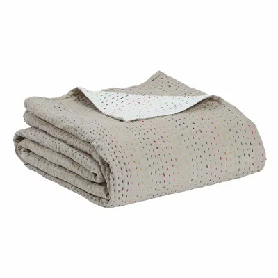 Linge de lit - Jeté Gastounet multico 240 x 260 - MAISON VIVARAISE - SDE VIVARAISE WINKLER