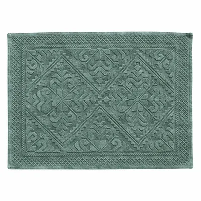Autres linges de bain - Tapis de Bain Enzo Vert de gris 54 X 64 - MAISON VIVARAISE - SDE VIVARAISE WINKLER