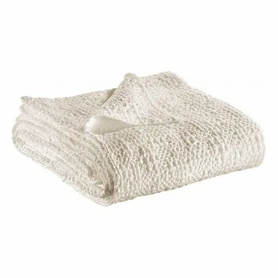 Bed linens - Tana Bed Throw Craie 180 X 260 - MAISON VIVARAISE - SDE VIVARAISE WINKLER