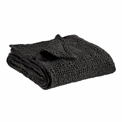 Throw blankets - Tana Throw Blanket Carbone 140 X 200 - MAISON VIVARAISE - SDE VIVARAISE WINKLER