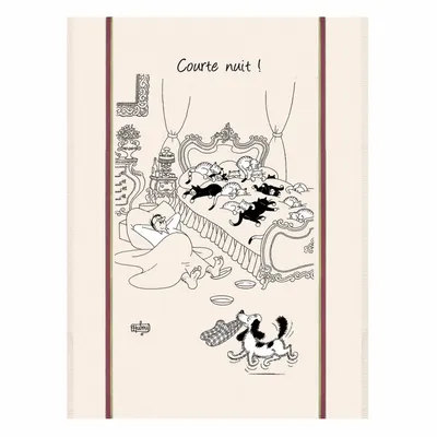 Torchons - Grand torchon Dubout Courte nuit Ecru 60 x 80 - MAISON VIVARAISE - SDE VIVARAISE WINKLER