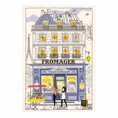Dish towels - Kitchen Towel Facade Fromager Ecru 48 X 72 - MAISON VIVARAISE - SDE VIVARAISE WINKLER