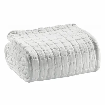 Bed linens - Swami Bed Throw Blanc 240 X 260 - MAISON VIVARAISE - SDE VIVARAISE WINKLER