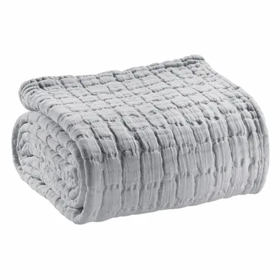 Bed linens - Swami Bed Throw Perle 240 X 260 - MAISON VIVARAISE - SDE VIVARAISE WINKLER