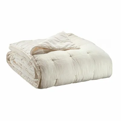 Linge de lit - Jeté de lit Zeff Craie 240 x 260 - MAISON VIVARAISE - SDE VIVARAISE WINKLER