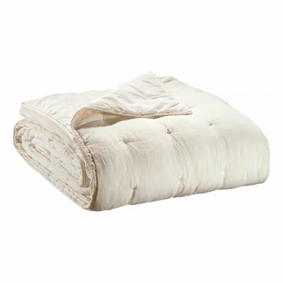 Bed linens - Zeff Bed Throw Craie 180 X 260 - MAISON VIVARAISE - SDE VIVARAISE WINKLER